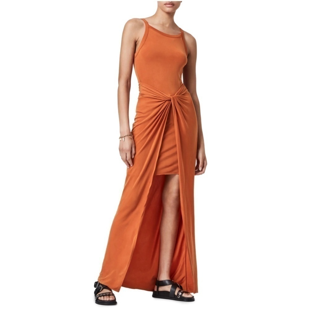 ALLSAINTS Sami Sleeveless Maxi Dress in Moroccan Flame Size US 0